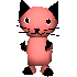 animated gif of a pink cat dancing